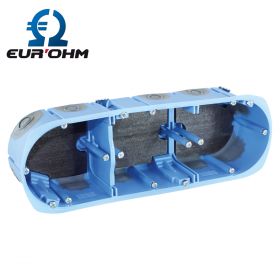 Boite d'encastrement coupe-feu 3 postes Ø67mm - étanche à l'air EUR'OHM