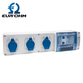 Coffret de chantier monophasé 3 prises 16A étanche IP55 EUR'OHM