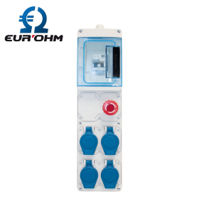 Coffret de chantier monophasé 4 prises 16A étanche IP55 EUR'OHM