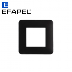 Plaque de finition 1 poste LATINA - noir chrome EFAPEL