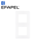 Plaque de finition 2 postes LATINA - blanc EFAPEL