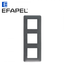 Plaque de finition 3 postes LATINA - noir mat EFAPEL