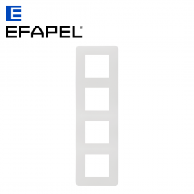 Plaque de finition 4 postes LATINA - blanc EFAPEL