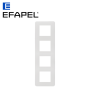 Plaque de finition 4 postes LATINA - blanc EFAPEL