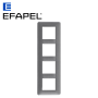 Plaque de finition 4 postes LATINA - noir mat EFAPEL