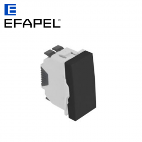 Interrupteur poussoir à bascule - 1 module - noir mat EFAPEL