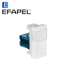 Module avec connecteur RJ45 Cat. 6 UTP 500 MHz pour goulotte - blanc EFAPEL