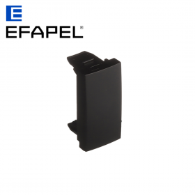 Obturateur enclipsable 1 module - noir EFAPEL