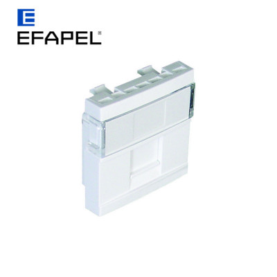 Module 1 sortie pour connecteur RJ45 pour goulotte - blanc EFAPEL