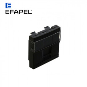 Module 1 sortie pour connecteur RJ45 pour goulotte - noir EFAPEL