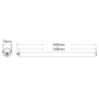 Luminaire industriel LED TUBI 48W 4000K avec driver ON/OFF étanche IP65 LITED