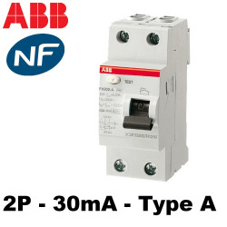 Interrupteur différentiel type A 30mA ABB Interrupteur différentiel type A 30mA ABB
