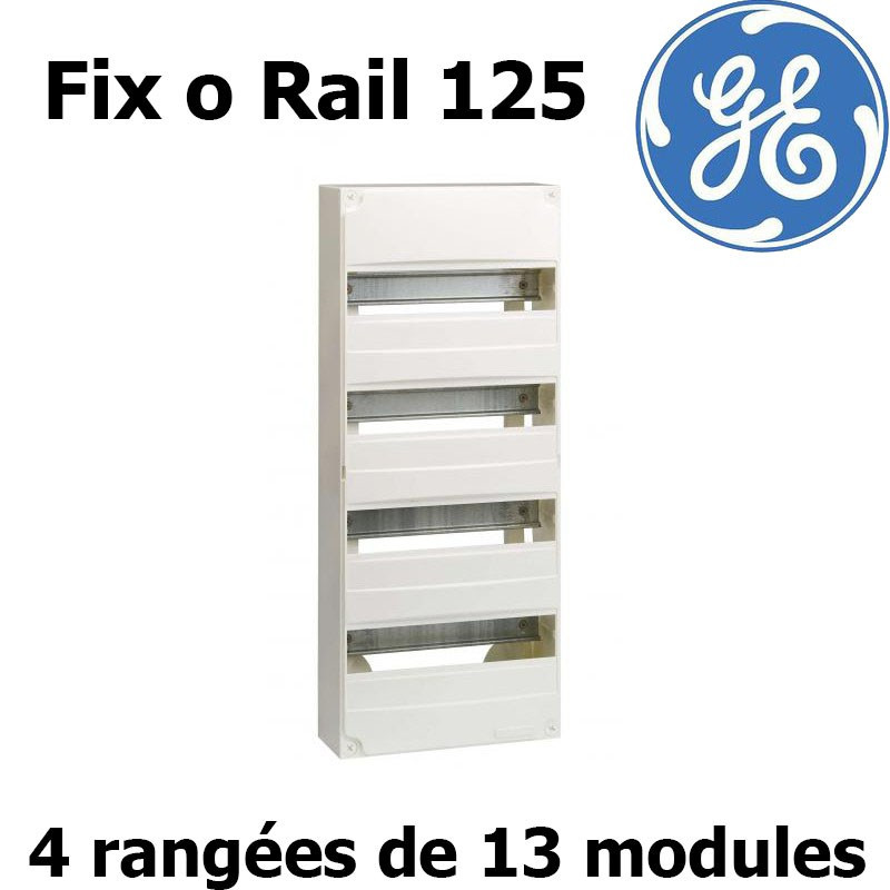 Tableau électrique divisionnaire General Electric Fix o Rail 125 (13 modules) General Electric Tableau électrique divisionnaire General Electric Fix o Rail 125 (13 modules) General Electric