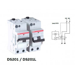 Disjoncteur différentiel 1P+N 300mA type AC 4,5kA ABB