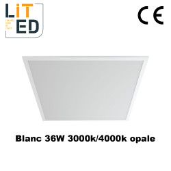 Pavé led plat 36W FROST UGR 19 blanc opale avec bornier et driver LITED Pavé led plat 36W FROST UGR 19 blanc opale avec bornier et driver LITED