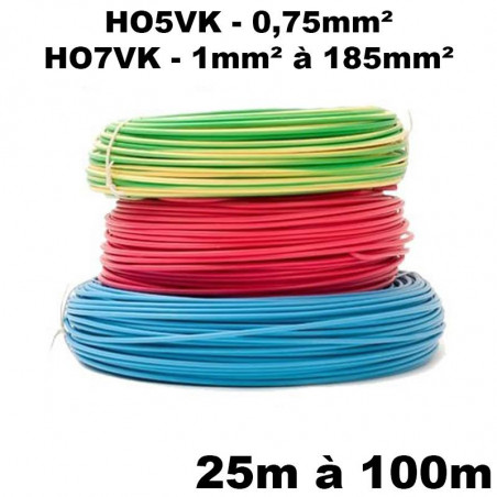 Fil souple de câblage HO5VK et HO7VK