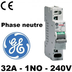 Interrupteur modulaire 32A 1-2NO 240V-415V General Electric Interrupteur modulaire 32A 1-2NO 240V-415V General Electric