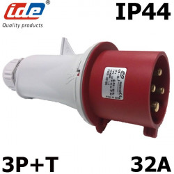 Prise mâle triphasé 380V 3P+T 32A IP44 IDE Prise mâle triphasé 380V 3P+T 32A IP44 IDE