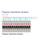 Peigne tripolaire 3P triphasé sans neutre ABB
