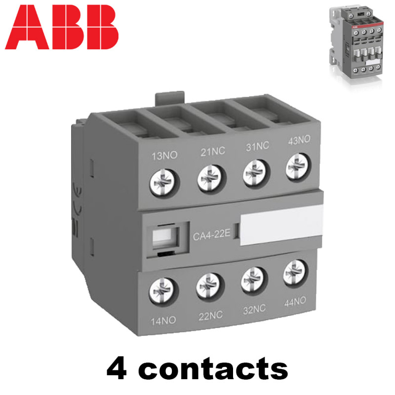 Bloc de contact frontal 2 ou 4 contacts pour contacteur ABB ABB