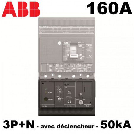 Disjoncteur tétra 160A 3P+N 50kA avec déclencheur XT2S ABB