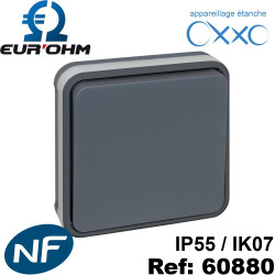 Interrupteur étanche encastrable 10A gris Eurohm OXXO Eur'Ohm Interrupteur étanche encastrable 10A gris Eurohm OXXO Eur'Ohm