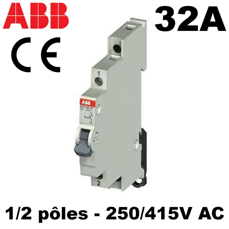 Interrupteur modulaire 32A 1-2NO 240V-415V ABB ABB