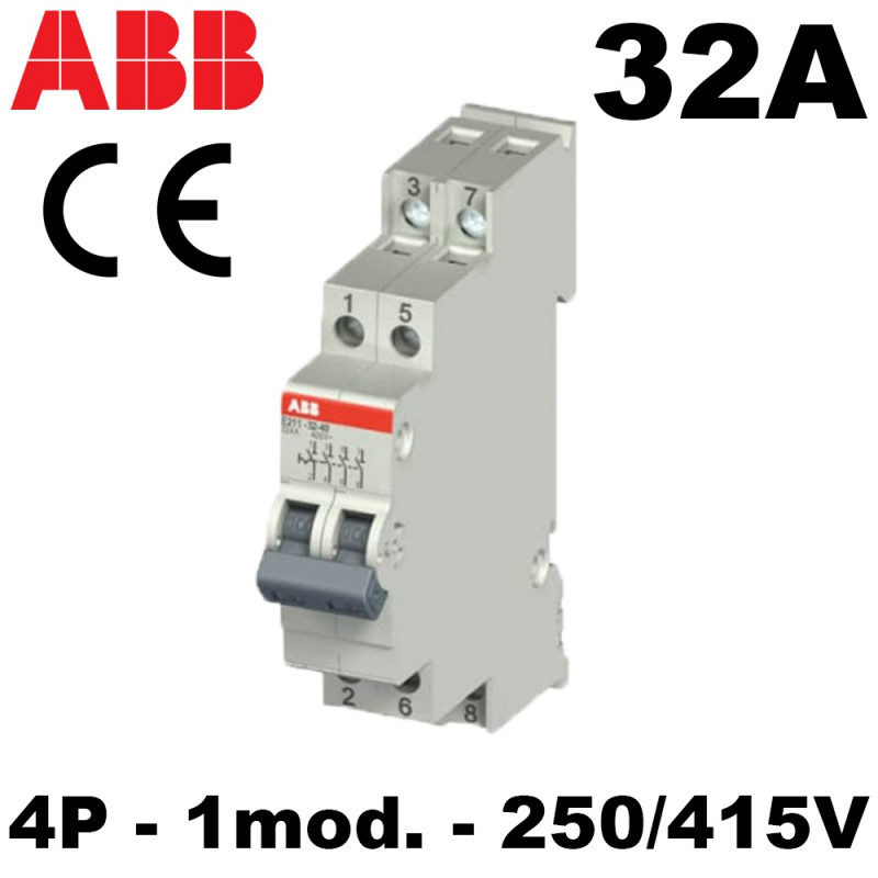 Interrupteur tétrapolaire 32A 4NO 415V ABB