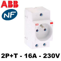 Prise modulaire 2P+T 16A 230V ABB Prise modulaire 2P+T 16A 230V ABB