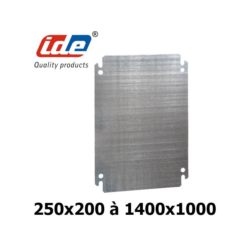 Plaque de montage en acier galvanisé pour coffret ARGENTA IDE Plaque de montage en acier galvanisé pour coffret ARGENTA IDE