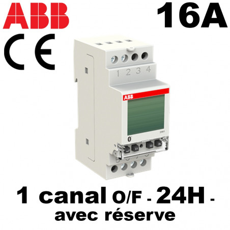 Horloge numérique 24h facile à programmer AVEC réserve de marche ABB