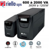 Onduleur line interactive 600/2000VA - 360/1200W - Net power Riello UPS