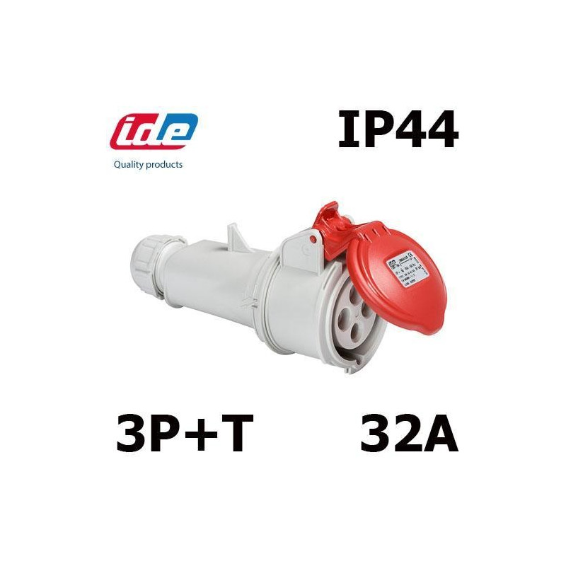 Prise triphasée femelle 32A IP44 IDE Prise triphasée femelle 32A IP44 IDE