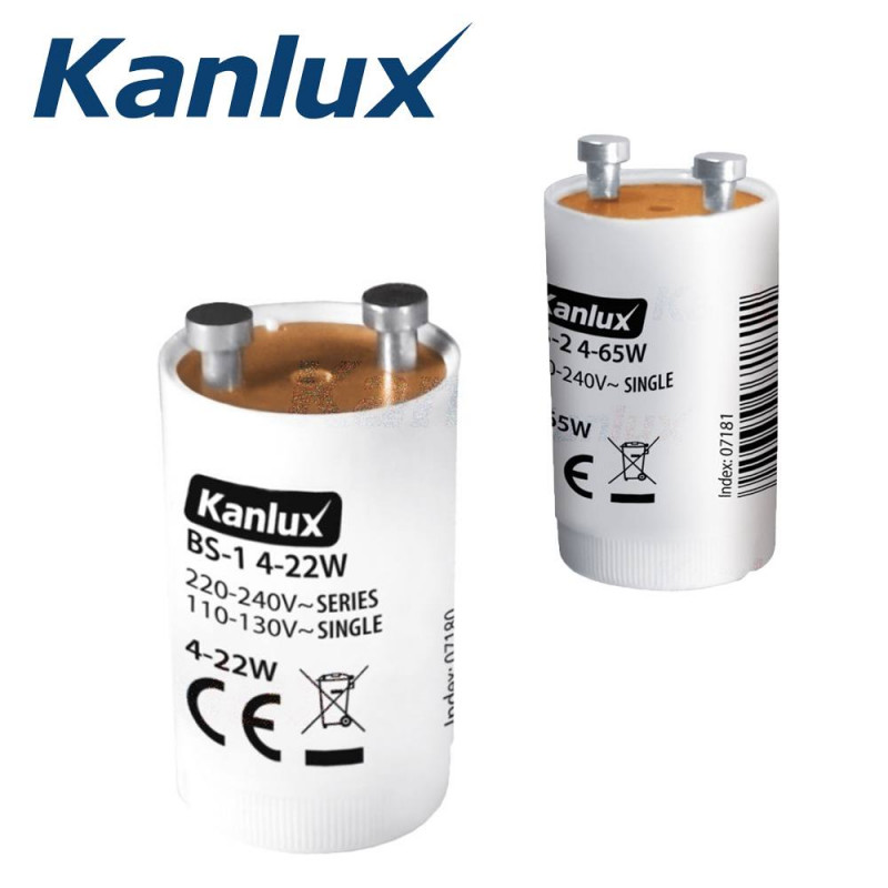 Starter pour tube fluorescent 4-65W Kanlux Starter pour tube fluorescent 4-65W Kanlux