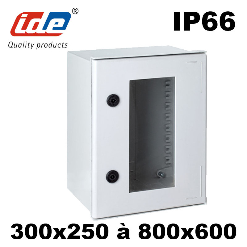 Coffret polyester avec porte transparente IDE étanche IP66 IDE Coffret polyester avec porte transparente IDE étanche IP66 IDE