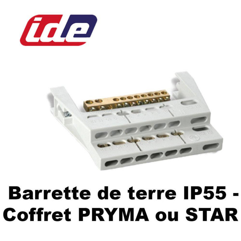 Barrette de terre IP55 pour coffret PRYMA ou STAR IDE