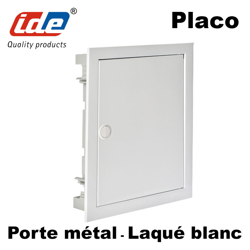 Tableau électrique encastrable porte MÉTAL laquée blanc à 31,10€