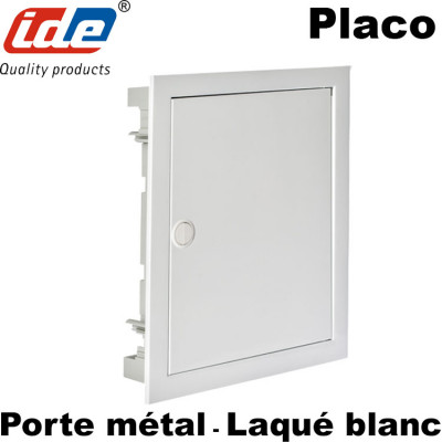 Tableau électrique encastré avec porte métallique LAQUÉE - Ide SILVER