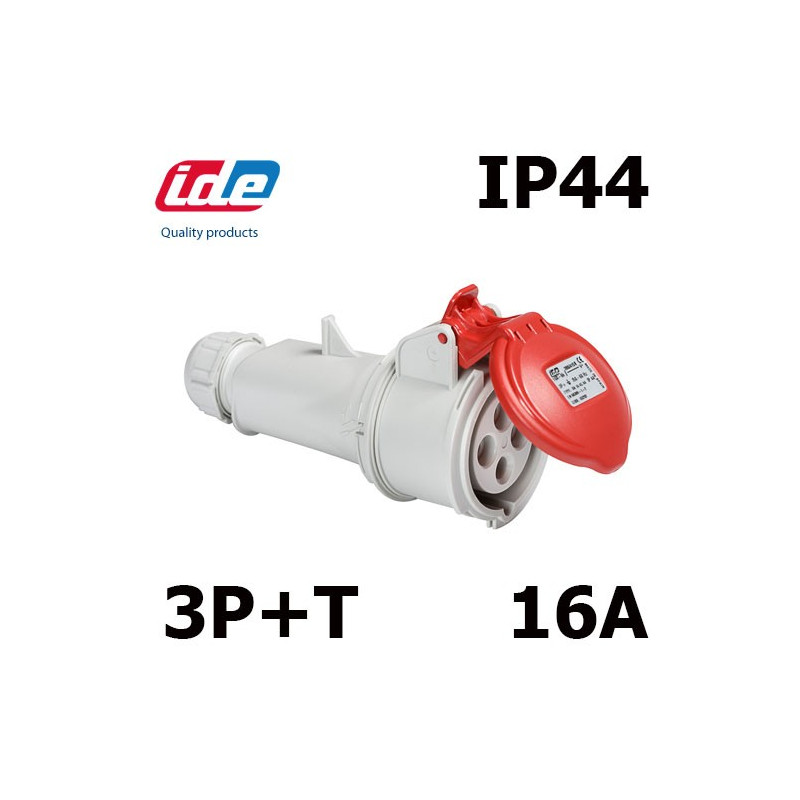 Prise triphasée femelle 16A IP44 IDE Prise triphasée femelle 16A IP44 IDE