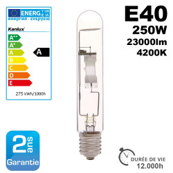 Ampoule à iodure métallique E40 MHE-250W/4200K Ampoule à iodure métallique E40 MHE-250W/4200K