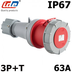 Fiche femelle triphasé 3P+T 63A étanche IP67 IDE Fiche femelle triphasé 3P+T 63A étanche IP67 IDE