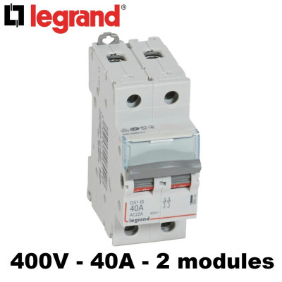 Interrupteur sectionneur bipolaire 400V - 40A ou 63A LEGRAND