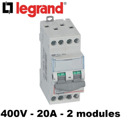 Interrupteur sectionneur tétrapolaire 400V - 20A ou 32A LEGRAND