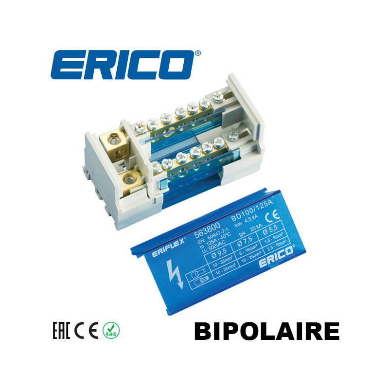 Répartiteur bipolaire 100-125A de 6 à 14 entrées IDE Répartiteur bipolaire 100-125A de 6 à 14 entrées IDE