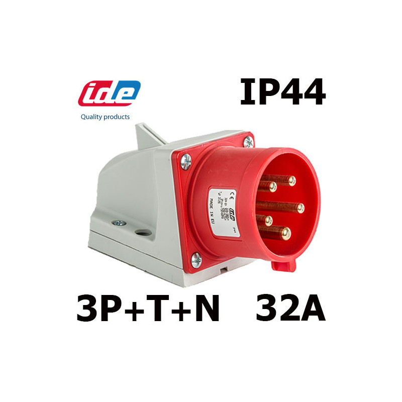 Socle male en saillie prise 32A 3P+T+N 380V IDE Socle male en saillie prise 32A 3P+T+N 380V IDE