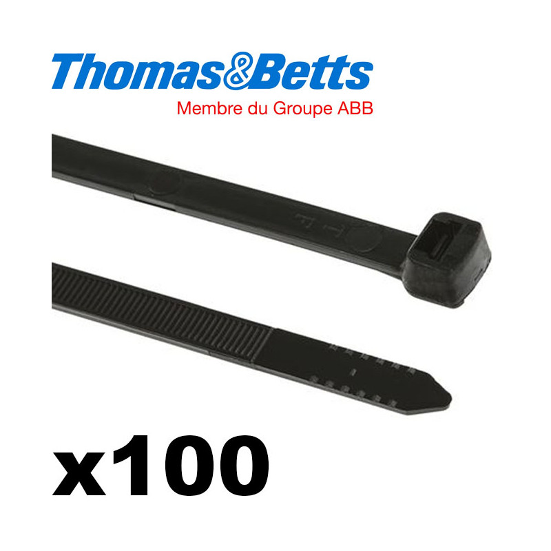 Collier attache câble électrique noir Thomas & Betts