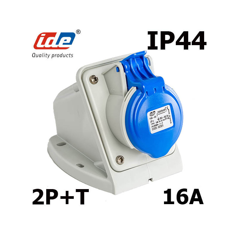 Socle prise murale CEE 2P+T 16A étanche IP44 ou IP67 IDE Socle prise murale CEE 2P+T 16A étanche IP44 ou IP67 IDE