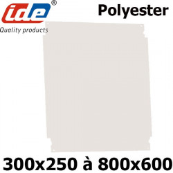 Plaque de montage polyester pour coffret polyester IDE IDE Plaque de montage polyester pour coffret polyester IDE IDE