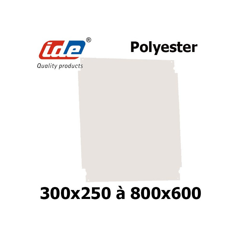 Plaque de montage polyester pour coffret polyester IDE IDE Plaque de montage polyester pour coffret polyester IDE IDE