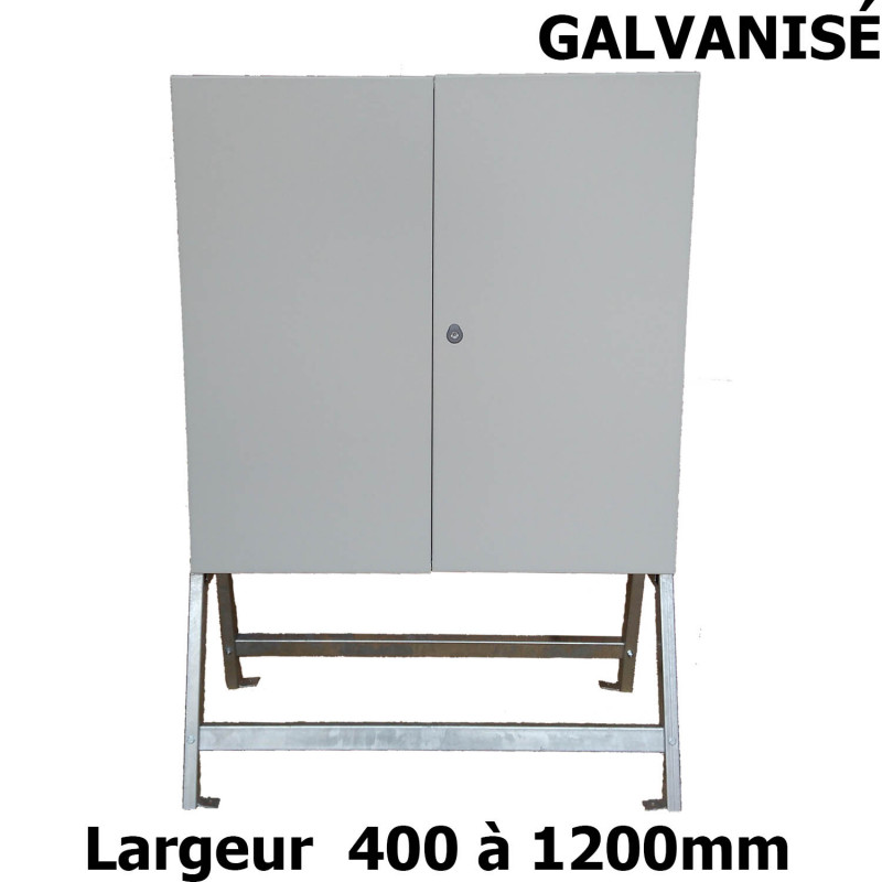Support métallique galvanisé pour armoire électrique